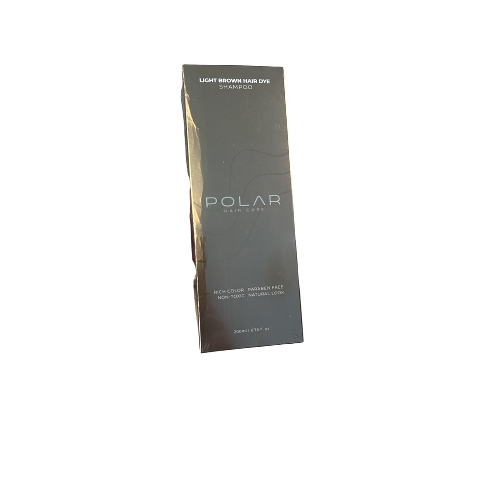 Polar Hair Dye Shampoo Unisex 200ml Light Brown Paraben Free Non-Toxic